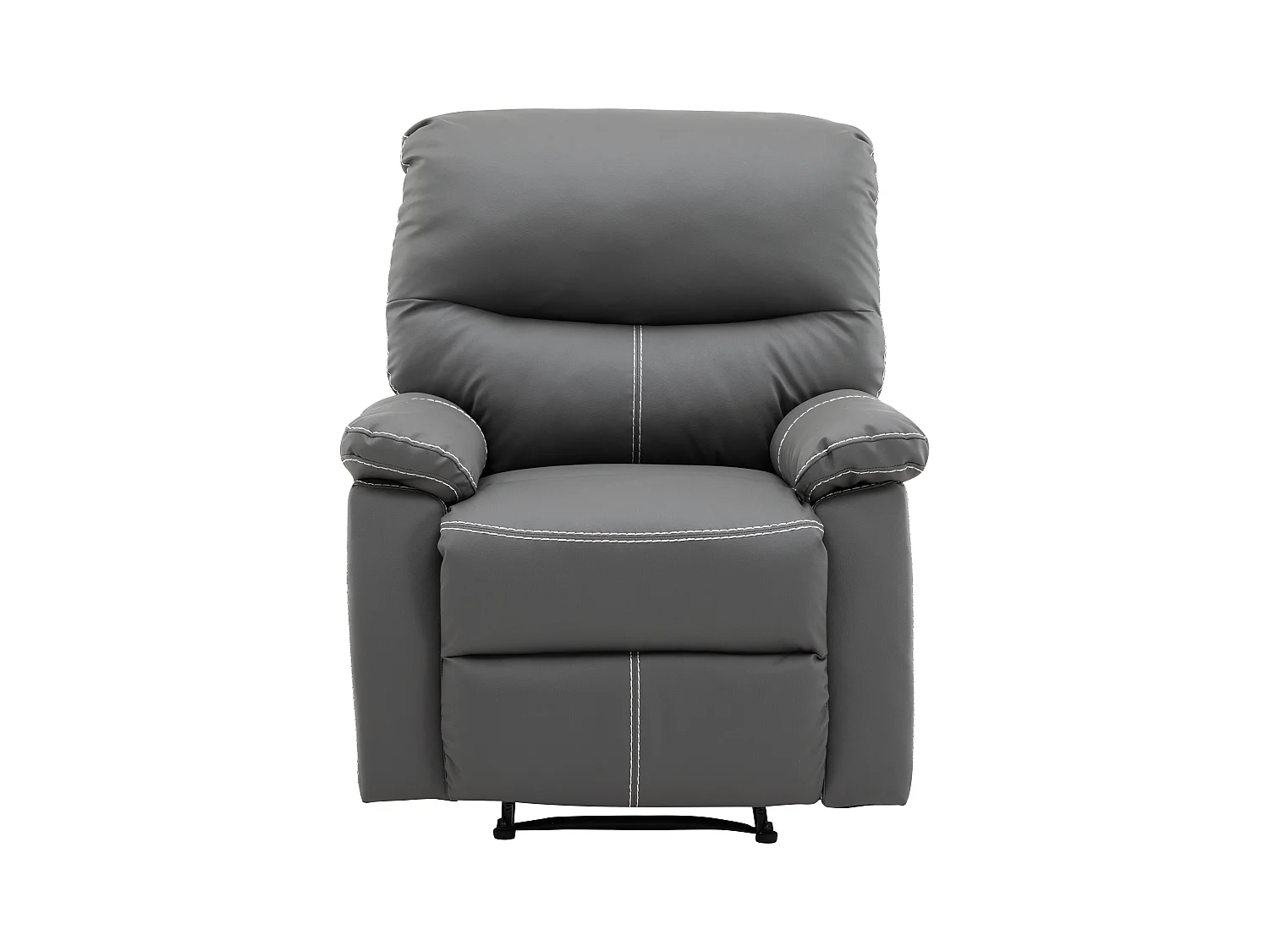 Relaxsessel - Kunstleder - Grau - CANBY