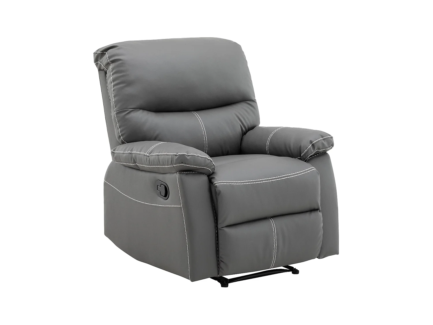 Relaxsessel - Kunstleder - Grau - CANBY