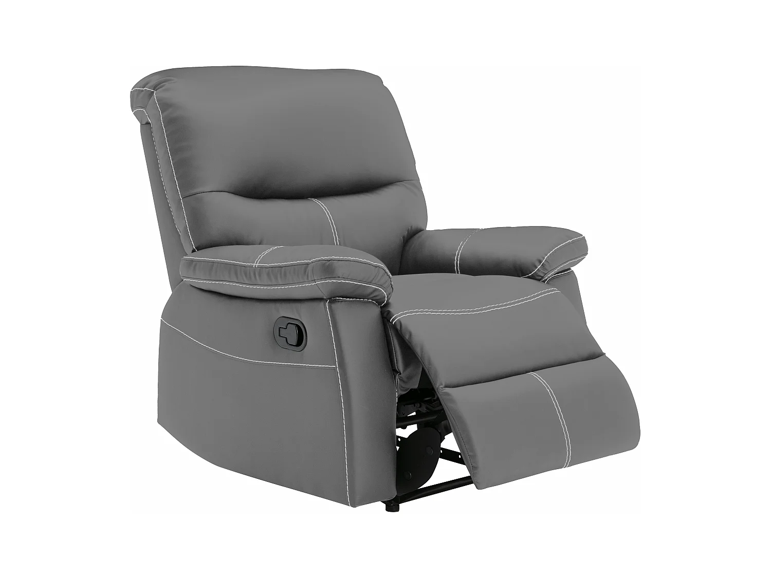 Relaxsessel - Kunstleder - Grau - CANBY