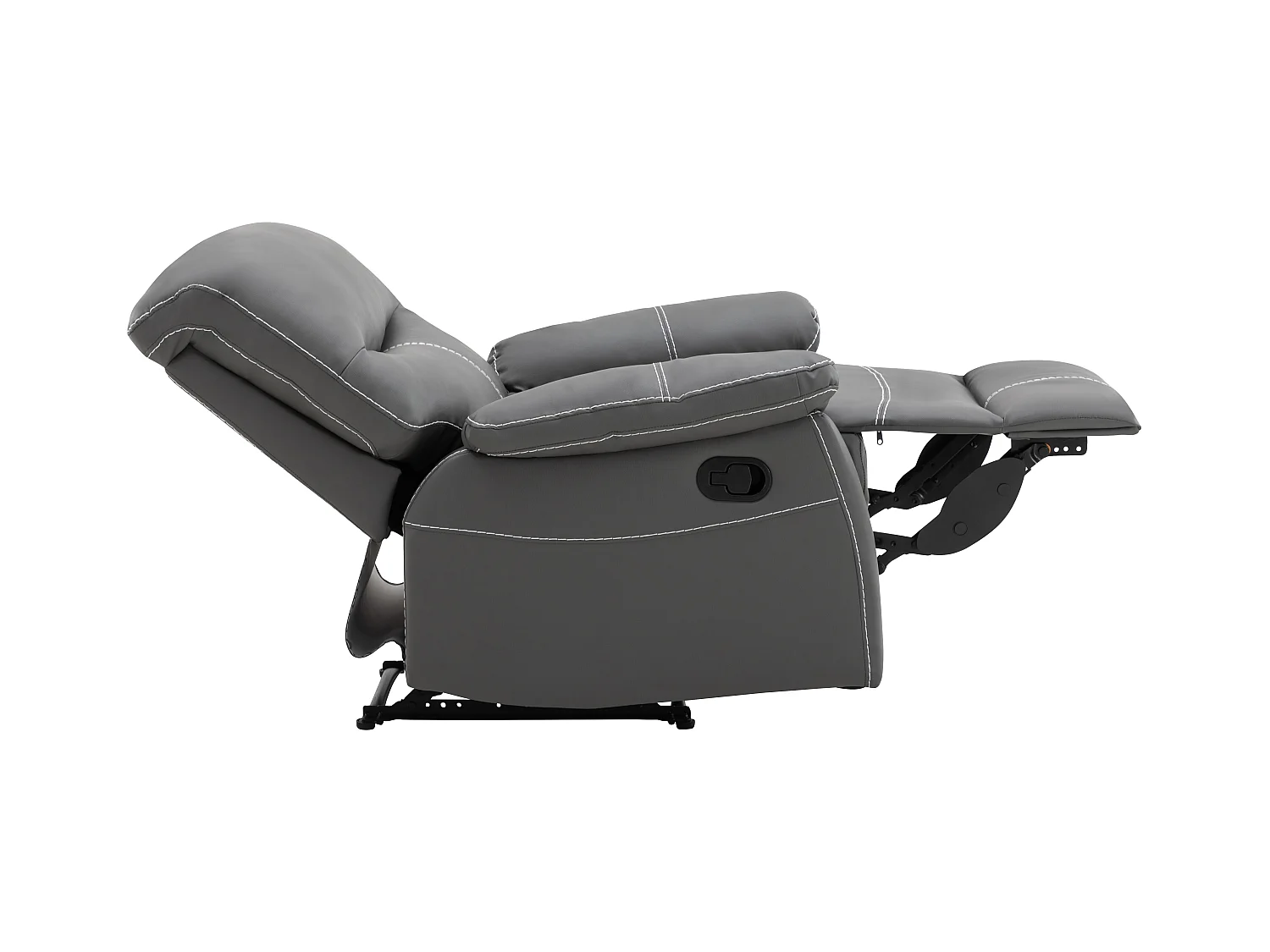 Relaxsessel - Kunstleder - Grau - CANBY