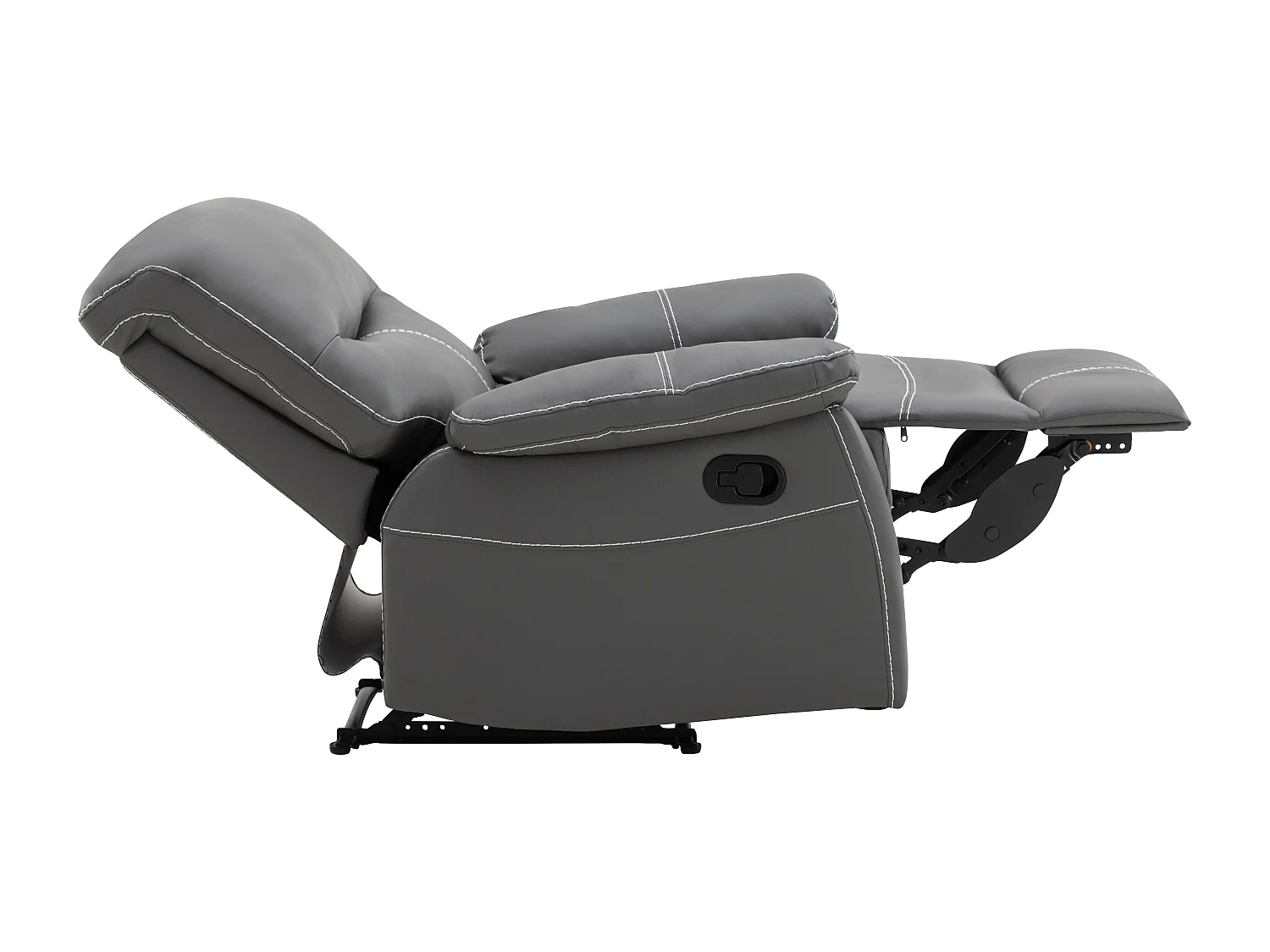 Relaxsessel - Kunstleder - Grau - CANBY