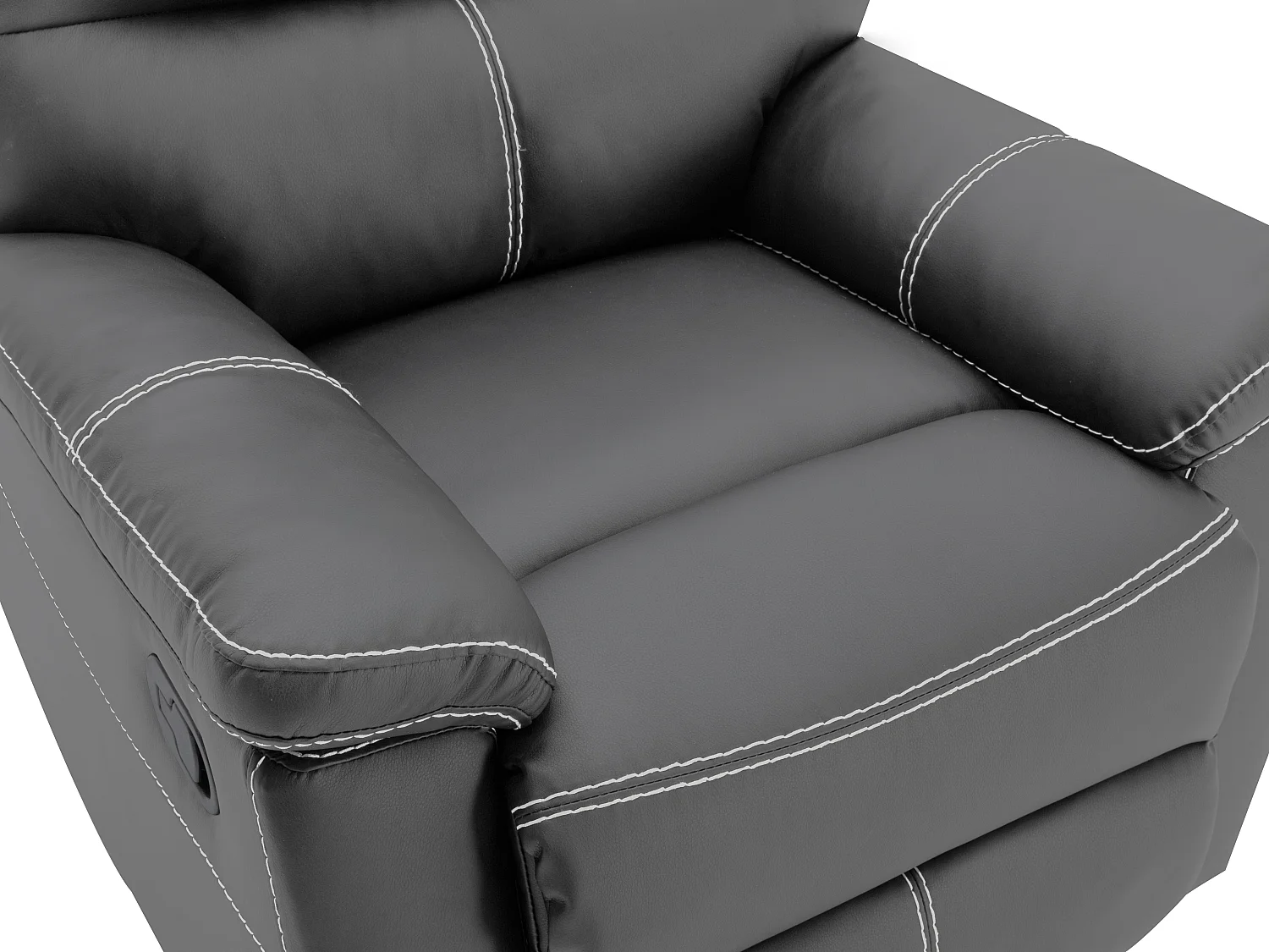 Relaxsessel - Kunstleder - Grau - CANBY