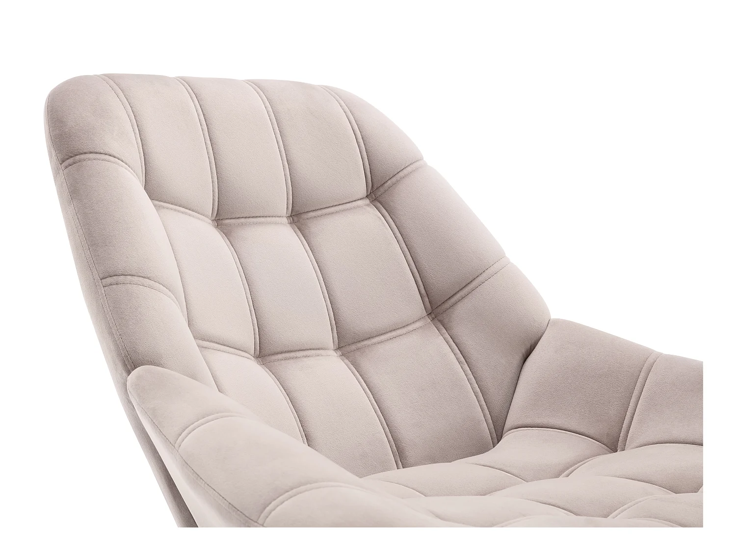 Poltrona em veludo bege - LUOSTO