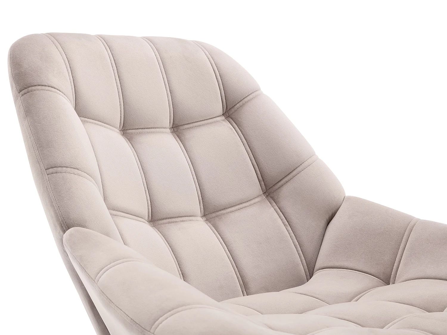 Fauteuil en velours beige LUOSTO