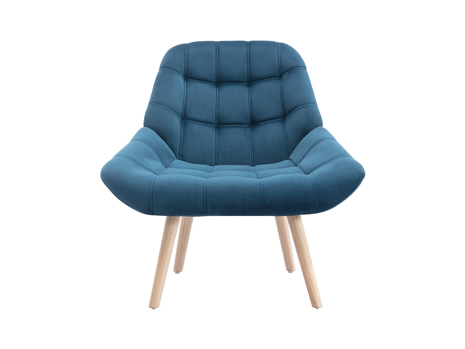 Fauteuil van blauwgroen fluweel - LUOSTO