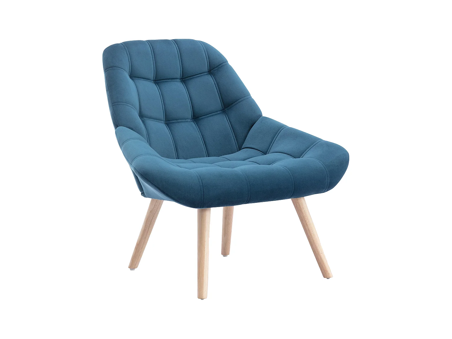 Fauteuil van blauwgroen fluweel - LUOSTO