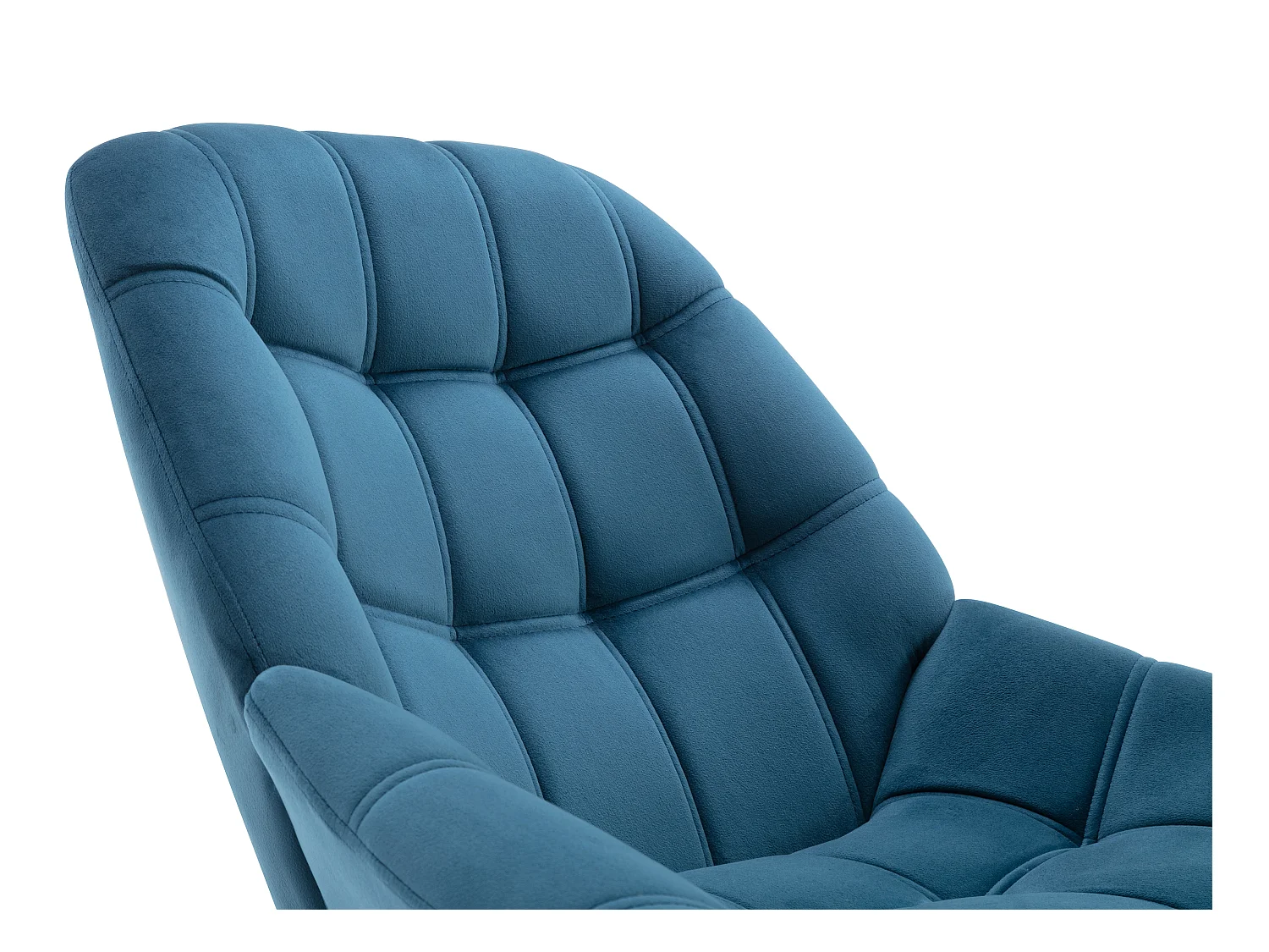 Fauteuil van blauwgroen fluweel - LUOSTO