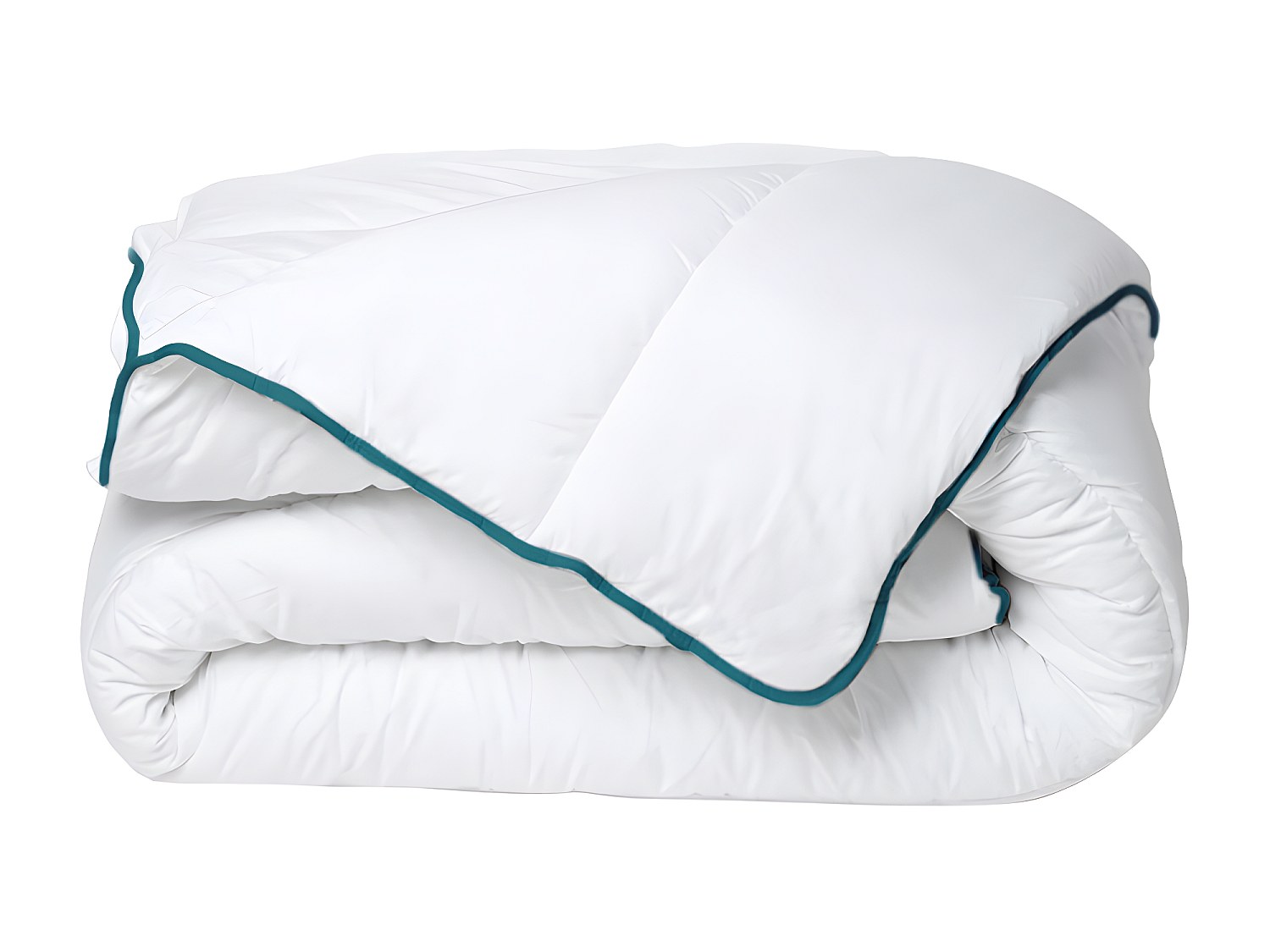 Bettdecke recycelt - 220 x 240 cm - 350gr/ m² - Microfaser - Weiß & Blau - günstig online kaufen