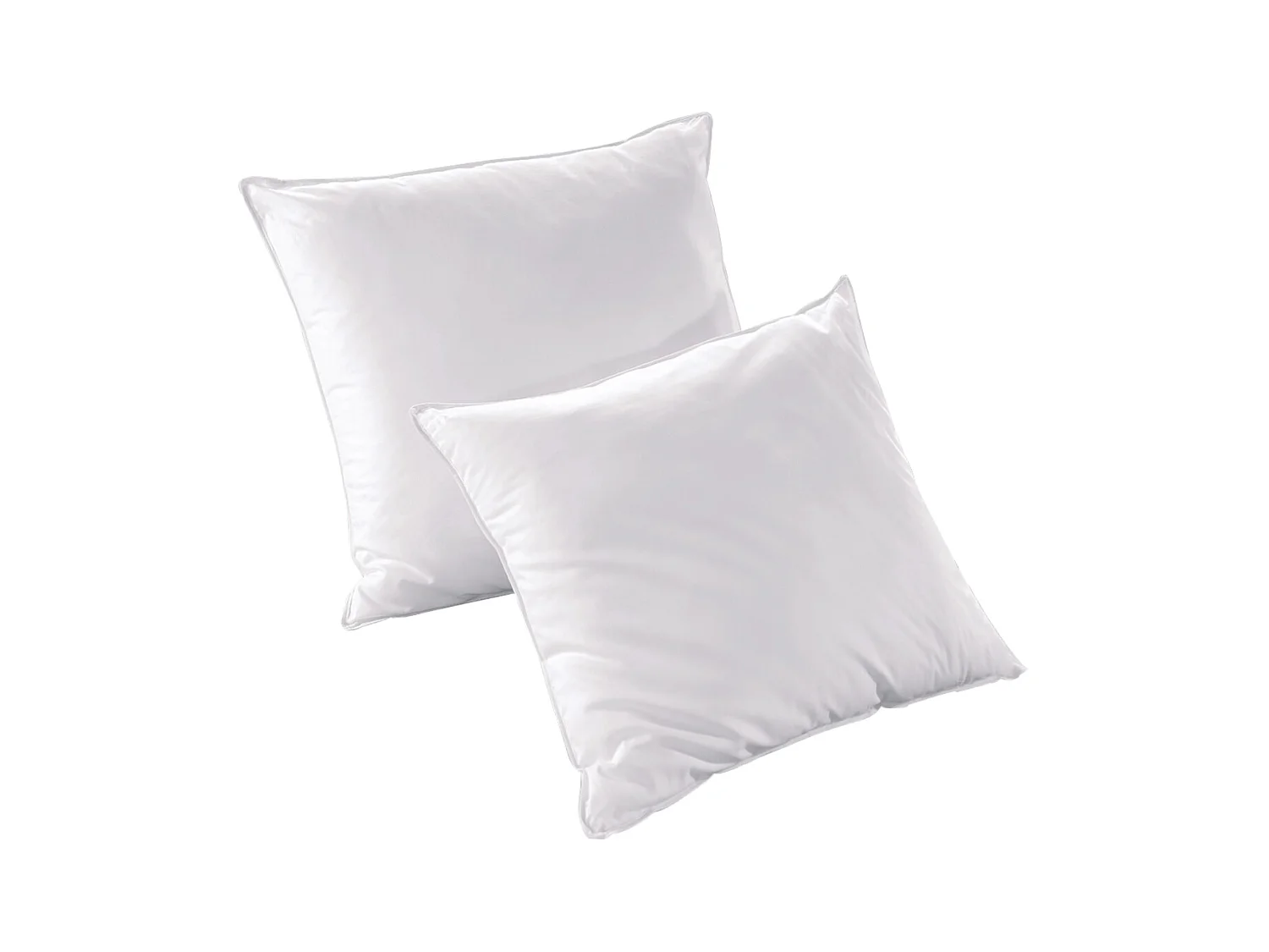 Lot de 2 oreillers recyclés 60 x 60 cm de DREAMEA - Enveloppe 100% microfibre - ROSA