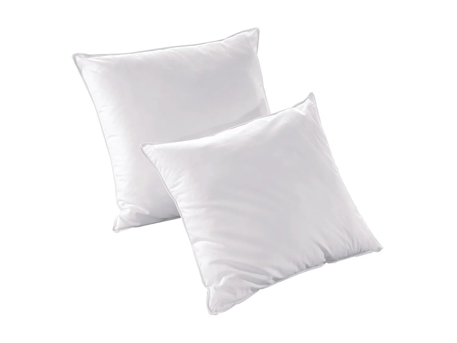 Lot de 2 oreillers recyclés 60 x 60 cm de DREAMEA - Enveloppe 100% microfibre - ROSA