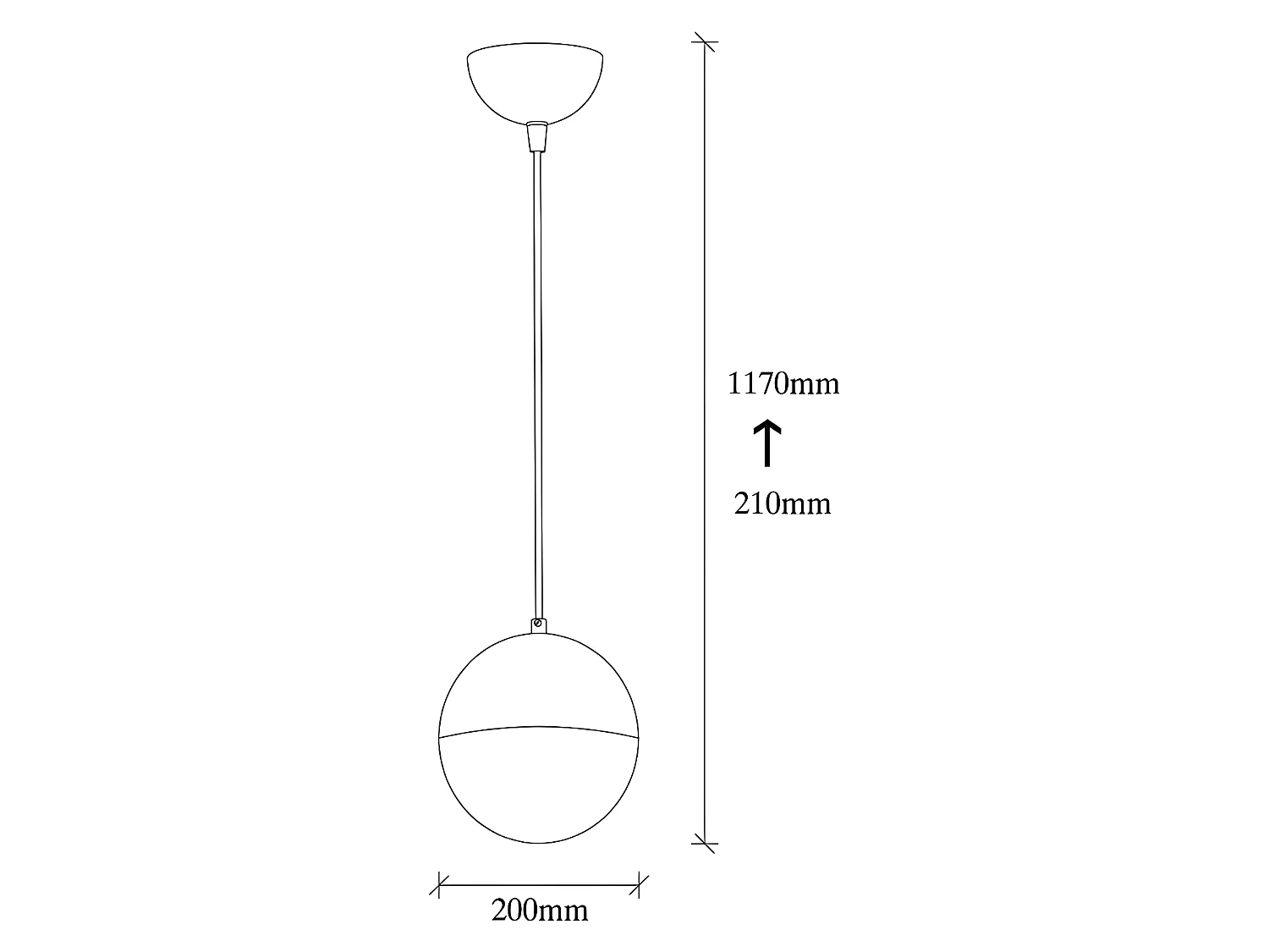 Suspension en métal à hauteur réglable - D. 20 x H. 21-117 cm - Doré - SEGOLENE