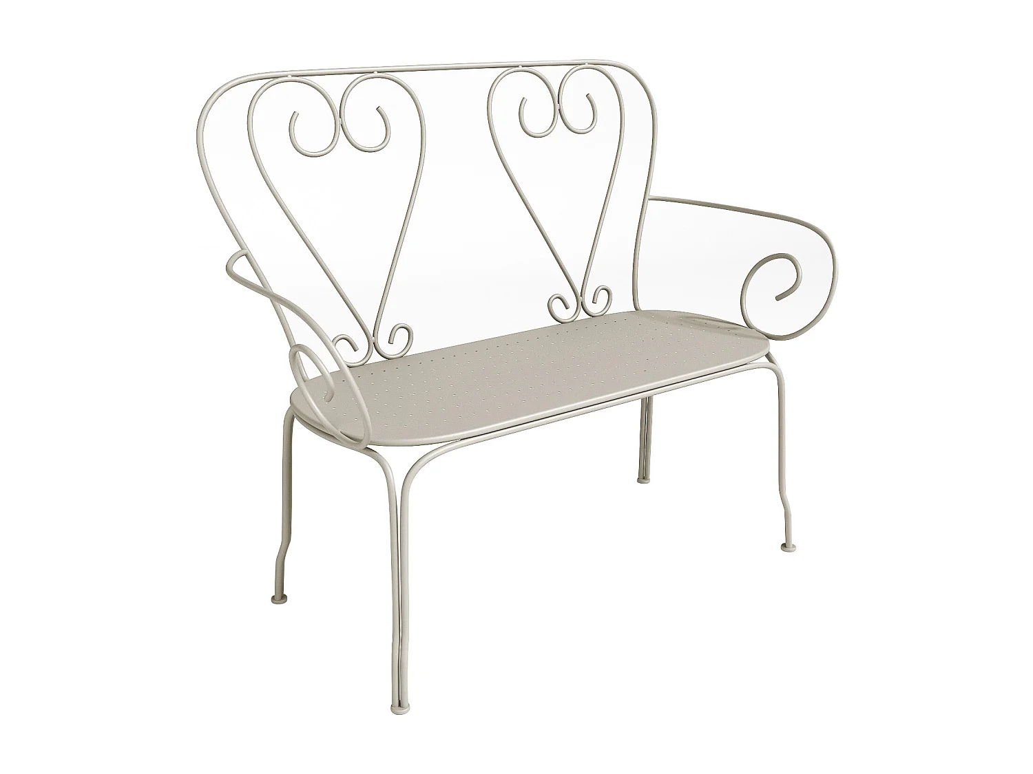 Metalen tuinbank van gietijzer - Beige - GUERMANTES van MYLIA