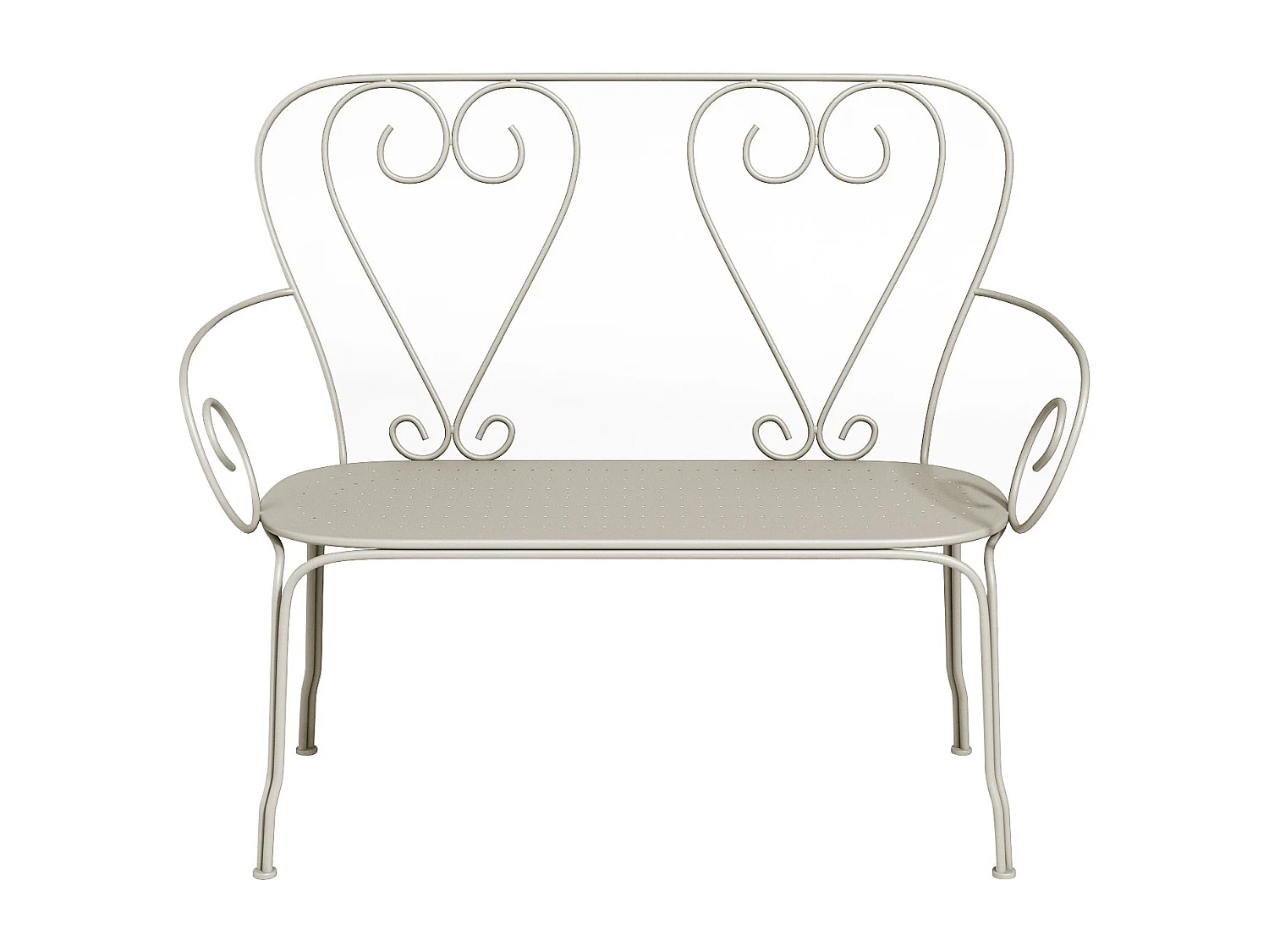 Metalen tuinbank van gietijzer - Beige - GUERMANTES van MYLIA