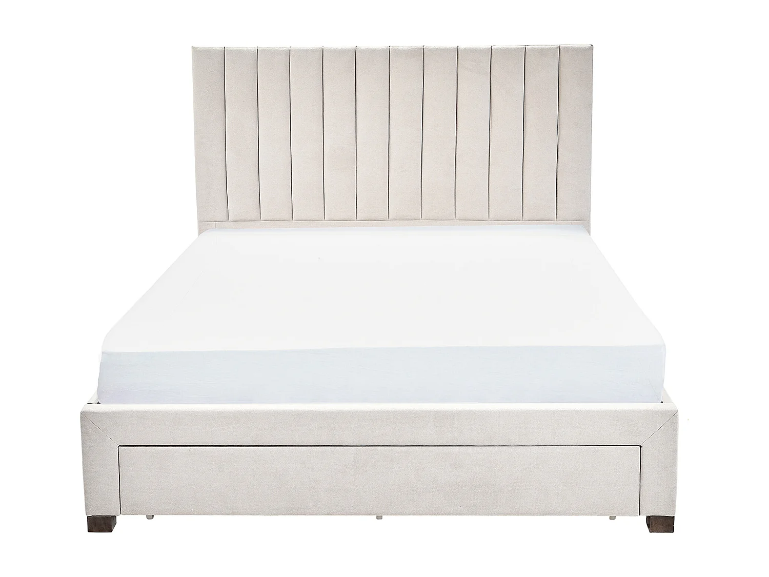 Seng med 3 skuffer 140 x 200 cm - Stoff - Beige - LIAKO