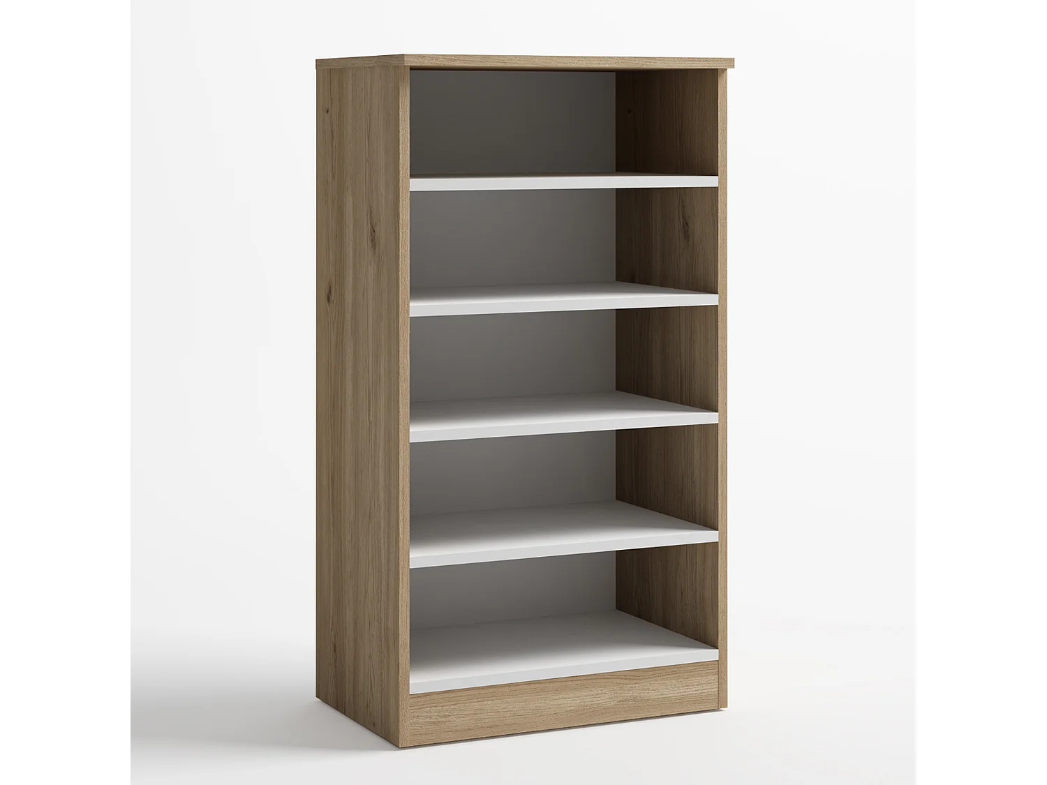 Meuble à chaussures Bilbao 2 portes couleur bois, 55 cm longueur