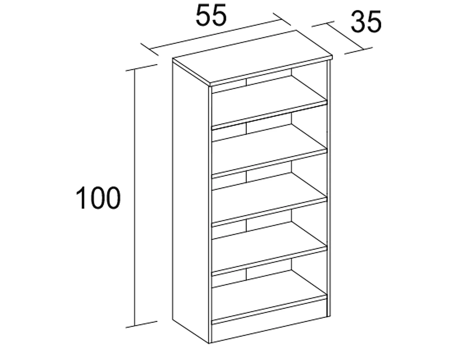 Meuble à chaussures Bilbao 2 portes couleur bois, 55 cm longueur