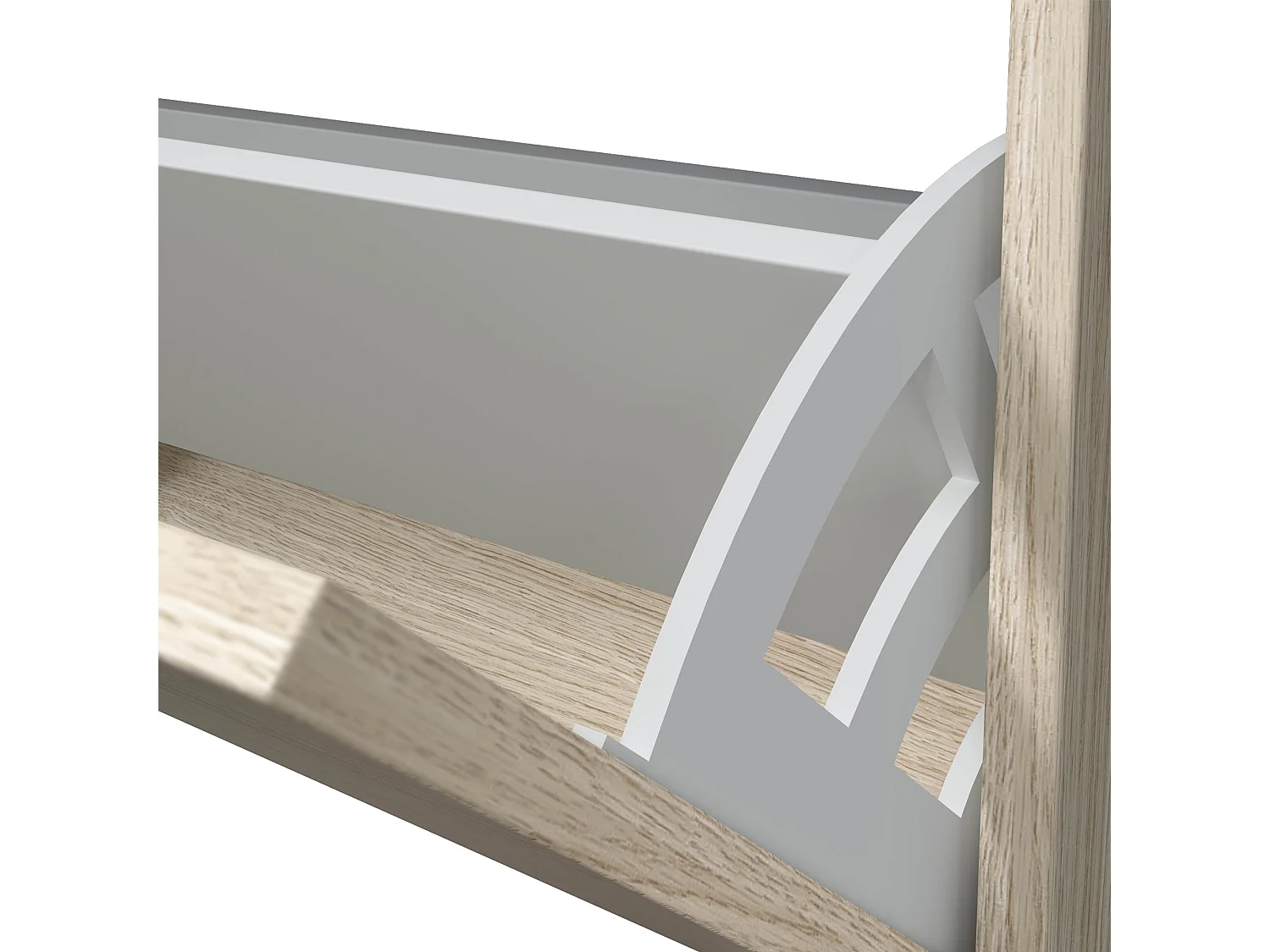 Meuble à Chaussures 3 Portes Rubi, Couleur Chêne, 60 cm Largeur