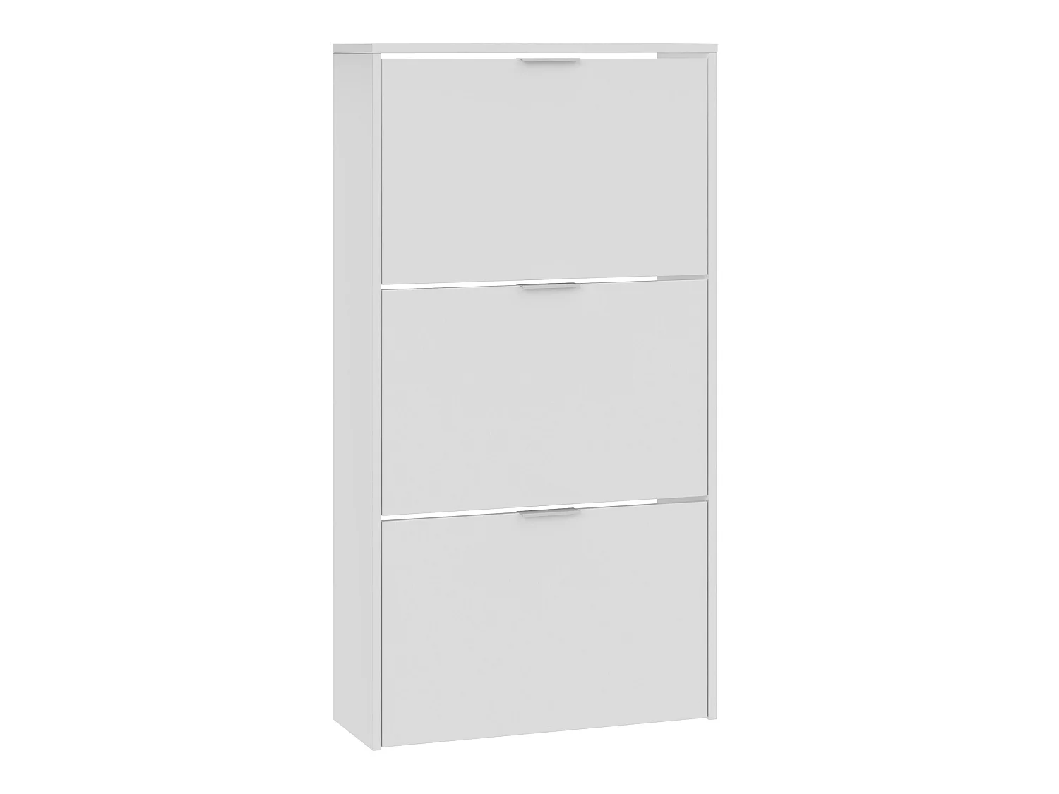 Meuble à Chaussures 3 Portes Rubi, Couleur Blanc brillant, 60 cm Largeur