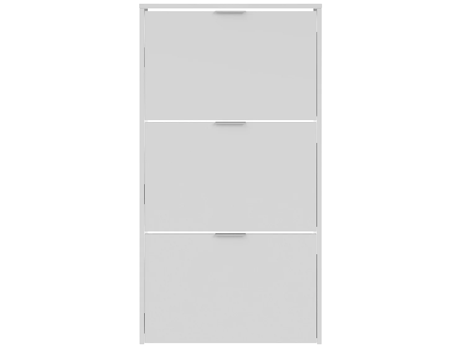 Meuble à Chaussures 3 Portes Rubi, Couleur Blanc brillant, 60 cm Largeur