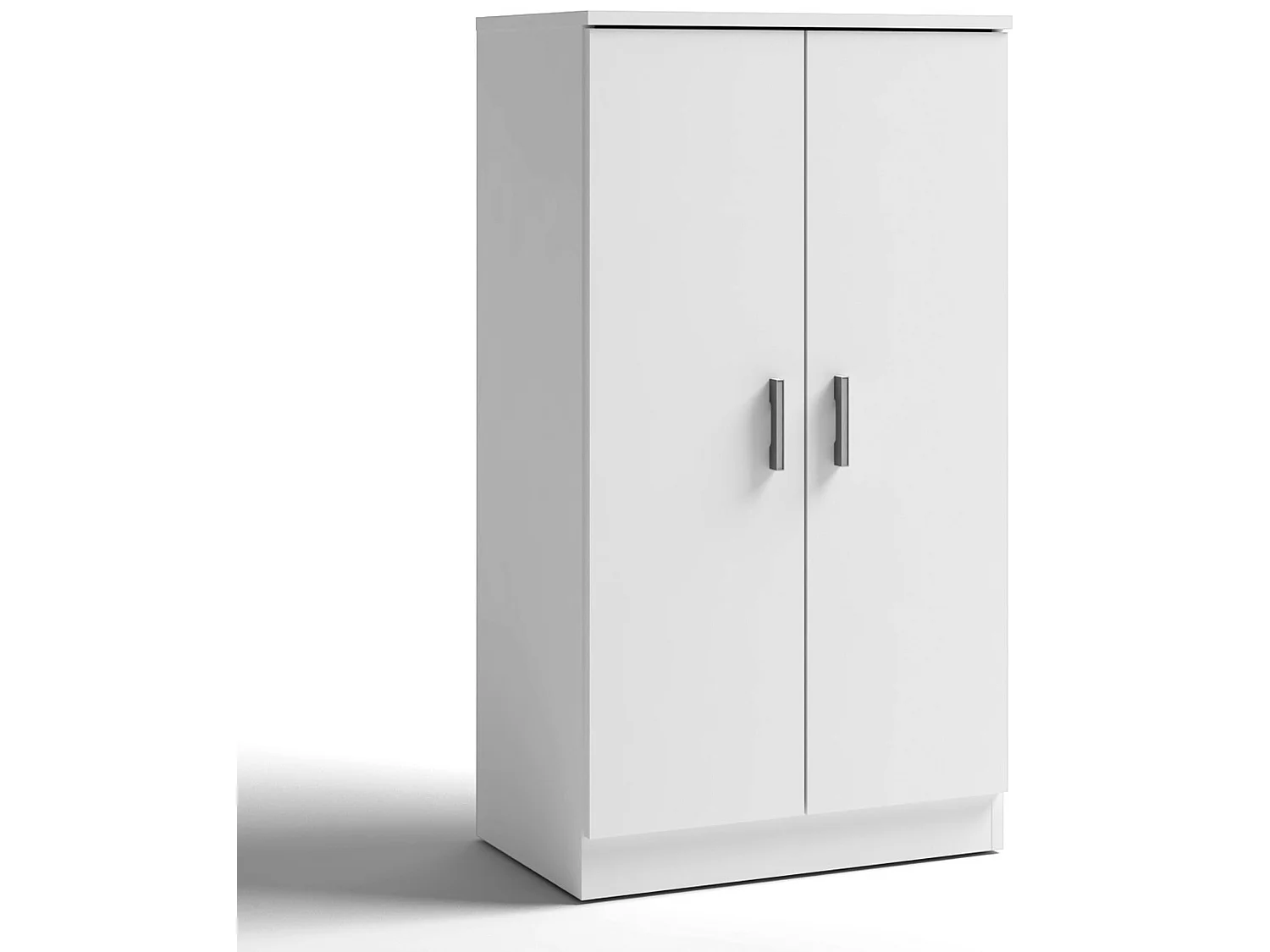 Meuble à chaussures Bilbao 2 portes couleur blanc, 55 cm longueur