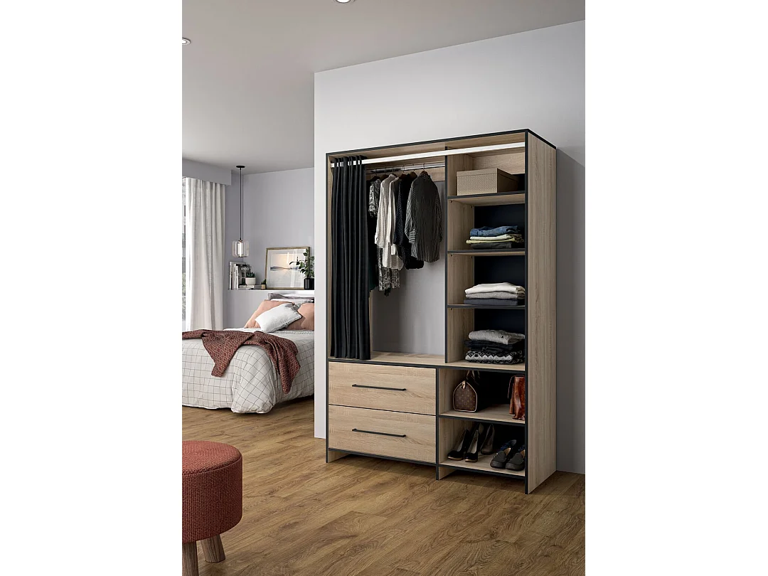 Dressing JUNGO chêne naturel  et noir