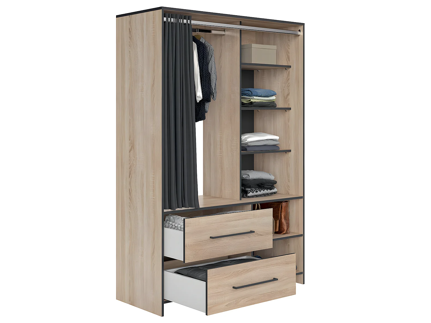 Dressing JUNGO chêne naturel  et noir