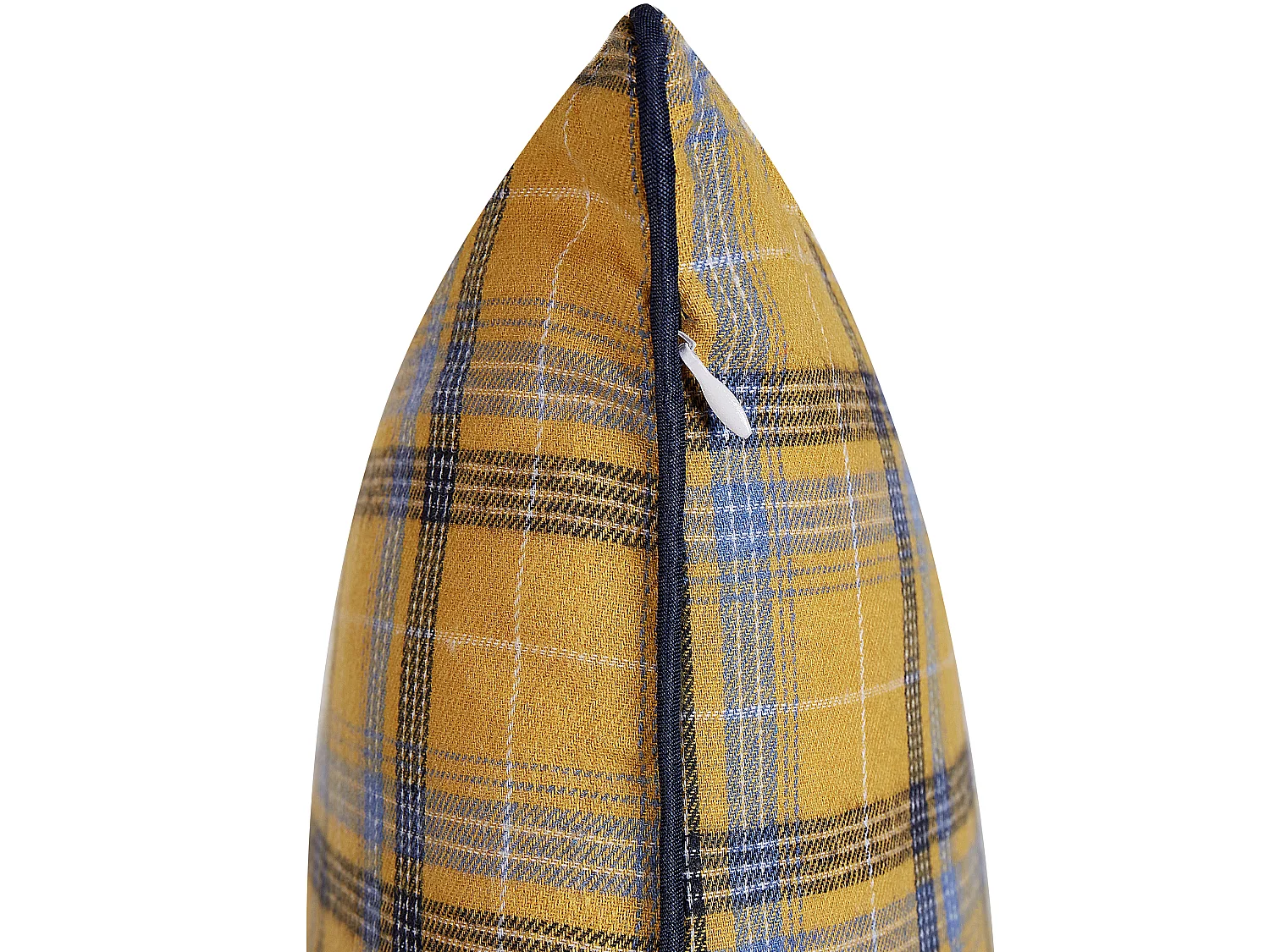 Lot de 2 coussins décoratifs DICENTRA 45 x 45 cm Jaune À carreaux