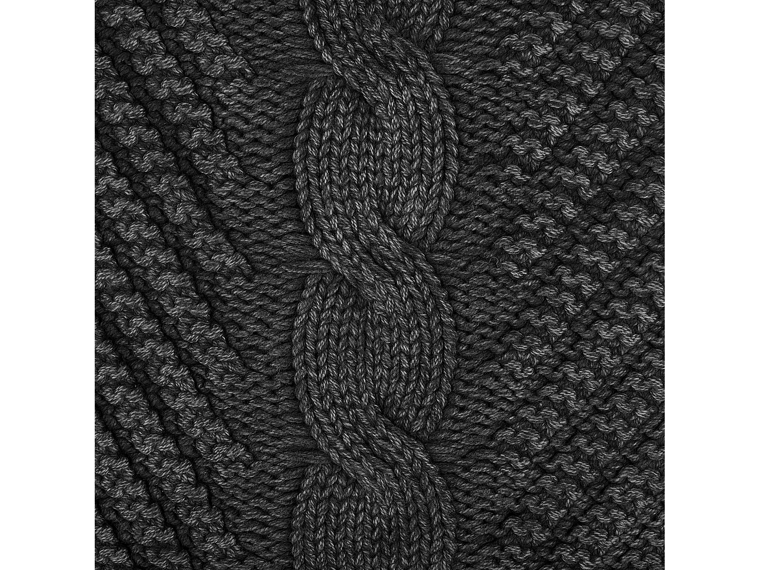 Coussin KONNI Coton 45 x 45 cm Gris Motif à chevrons