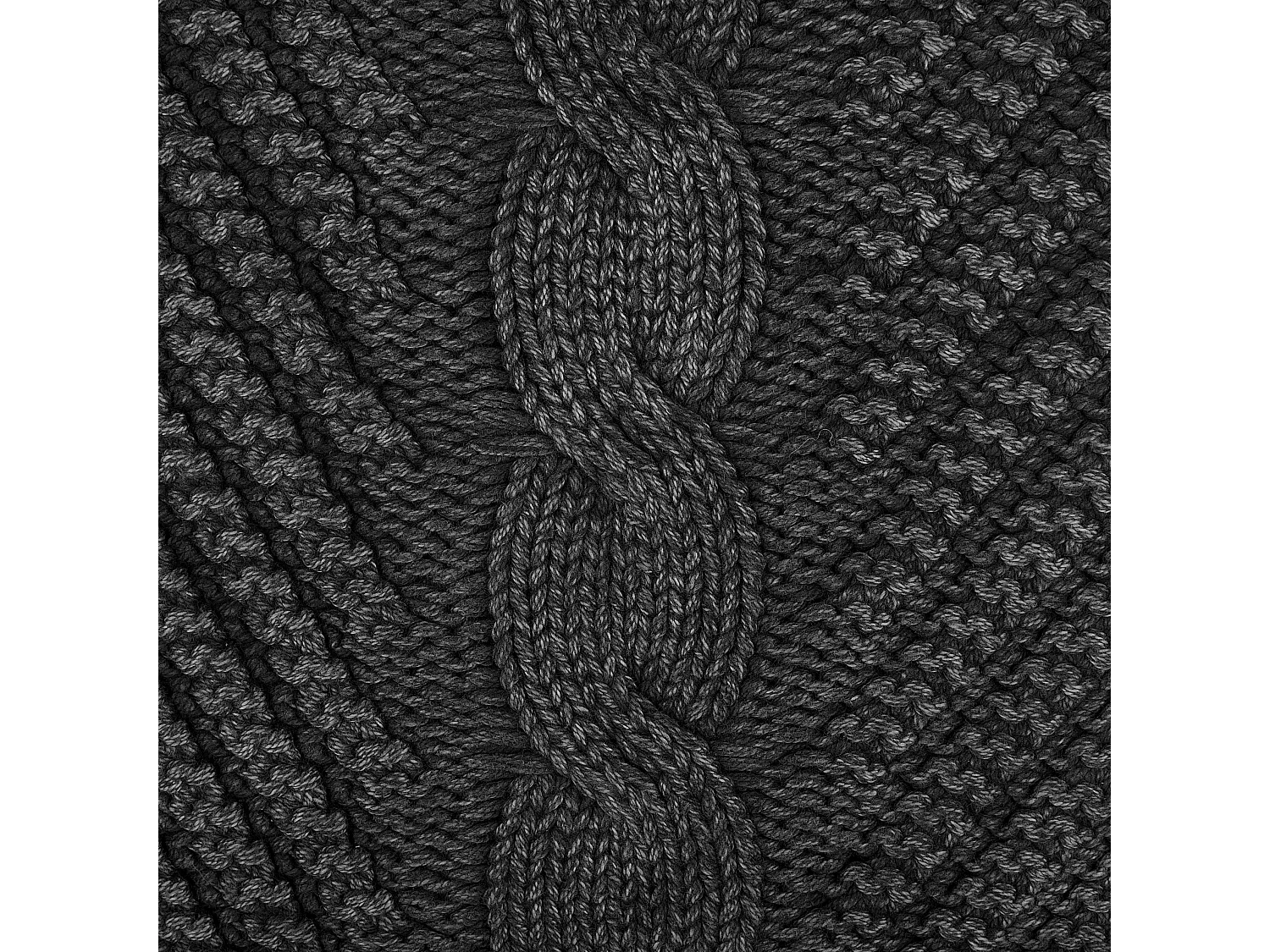 Almofada decorativa KONNI Algodão 45 x 45 cm Cinzento Padrão chevrón