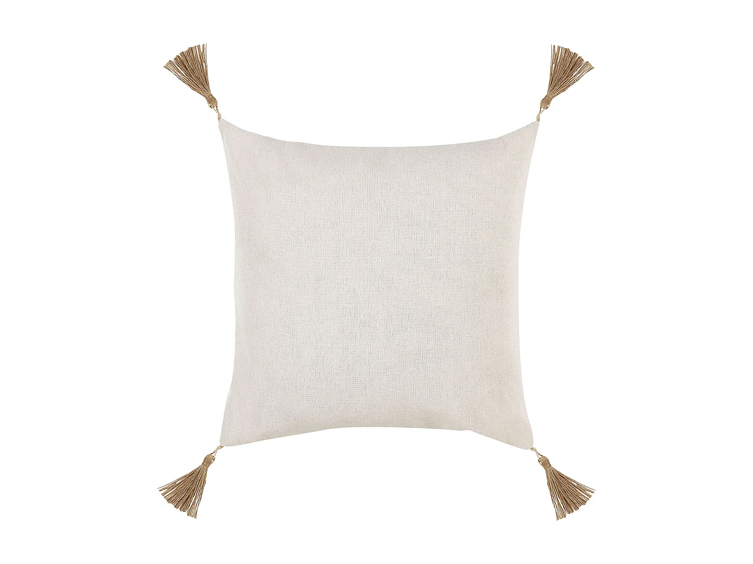 Lot de 2 coussins décoratifs AZALEA 45 x 45 cm Beige clair Unicolore