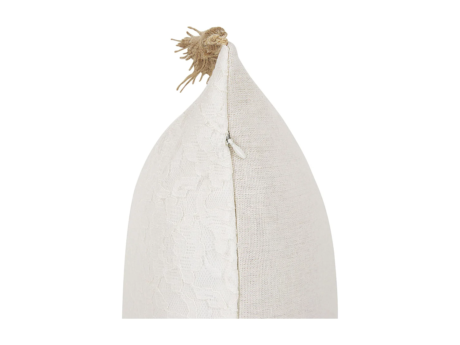 Lot de 2 coussins décoratifs AZALEA 45 x 45 cm Beige clair Unicolore