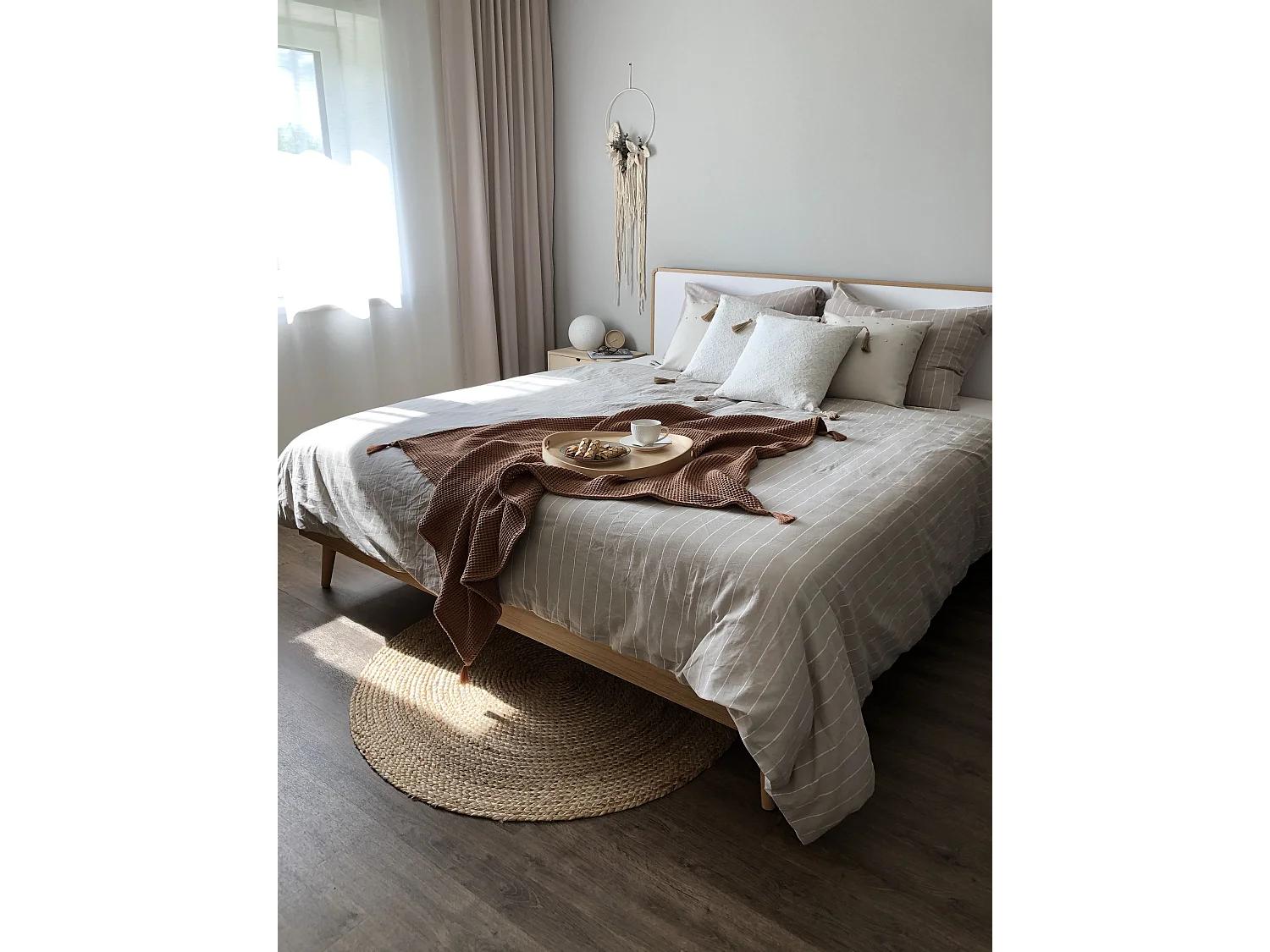 Lot de 2 coussins décoratifs AZALEA 45 x 45 cm Beige clair Unicolore