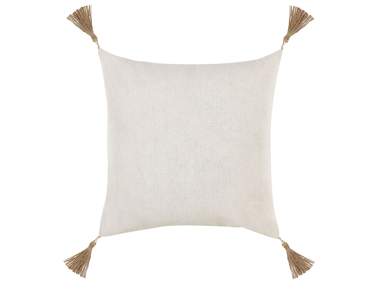 Lot de 2 coussins décoratifs AZALEA 45 x 45 cm Beige clair Unicolore
