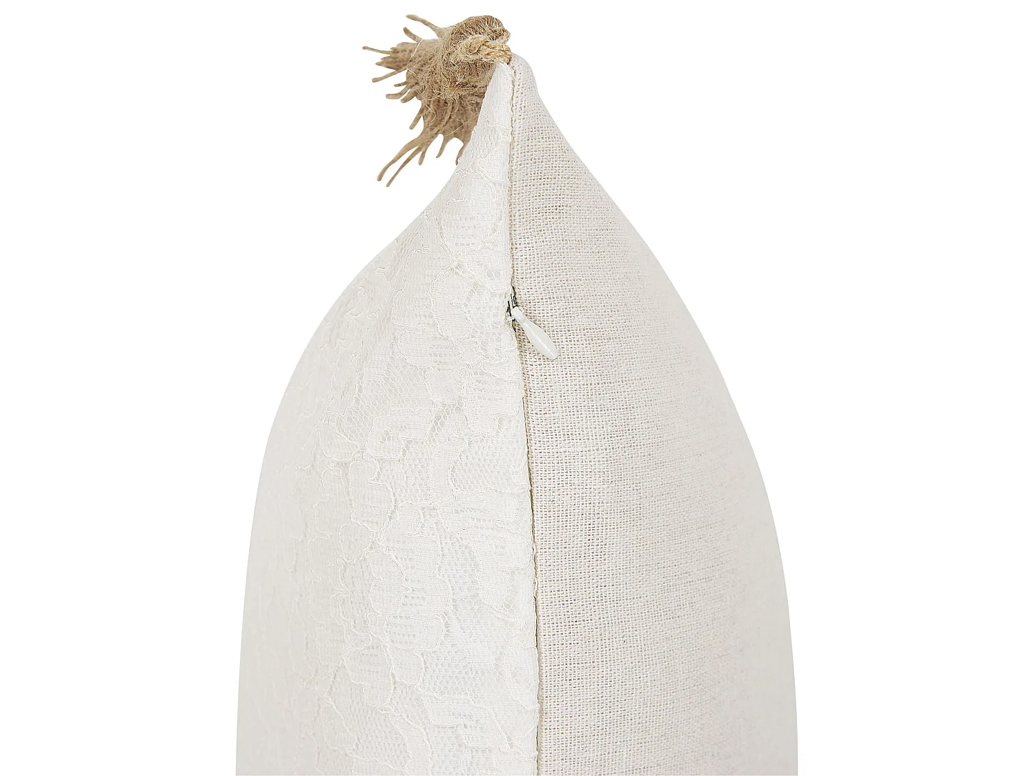 Lot de 2 coussins décoratifs AZALEA 45 x 45 cm Beige clair Unicolore
