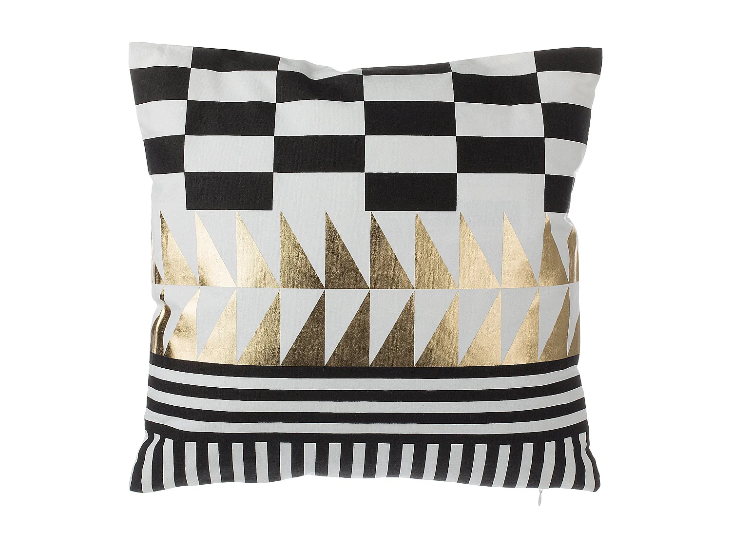 Set van 2 decoratieve kussens DALIA Katoen 45 x 45 cm Zwart Geometrisch patroon