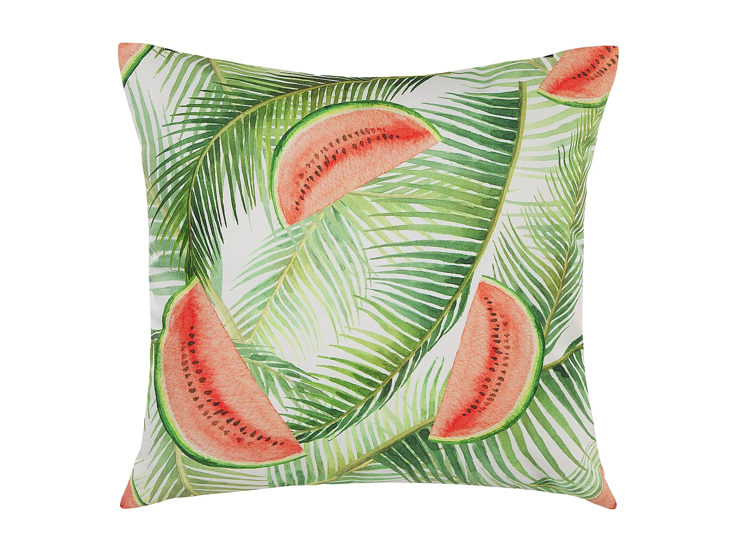 Lot de 2 coussins d'extérieur LOVOLETO Motif de plante 45 x 45 cm Vert clair