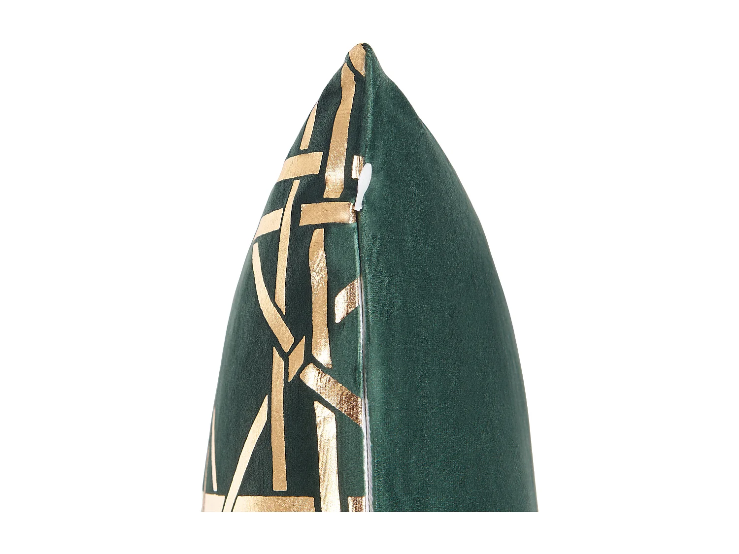 Conjunto de 2 almofadas decorativas CASSIA 45 x 45 cm Verde escuro Padrão geométrico