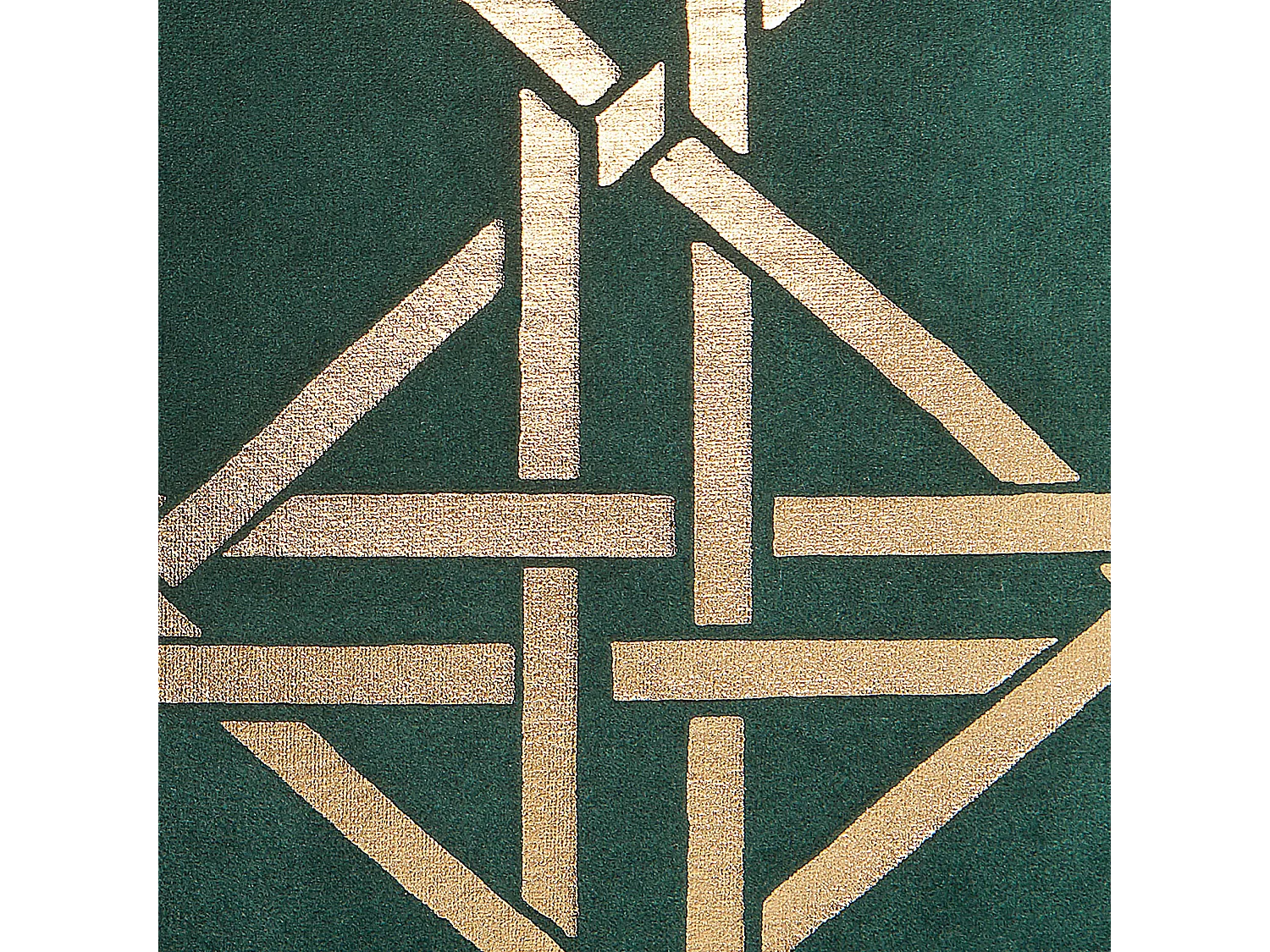 Lot de 2 coussins décoratifs CASSIA 45 x 45 cm Vert foncé Motif géométrique