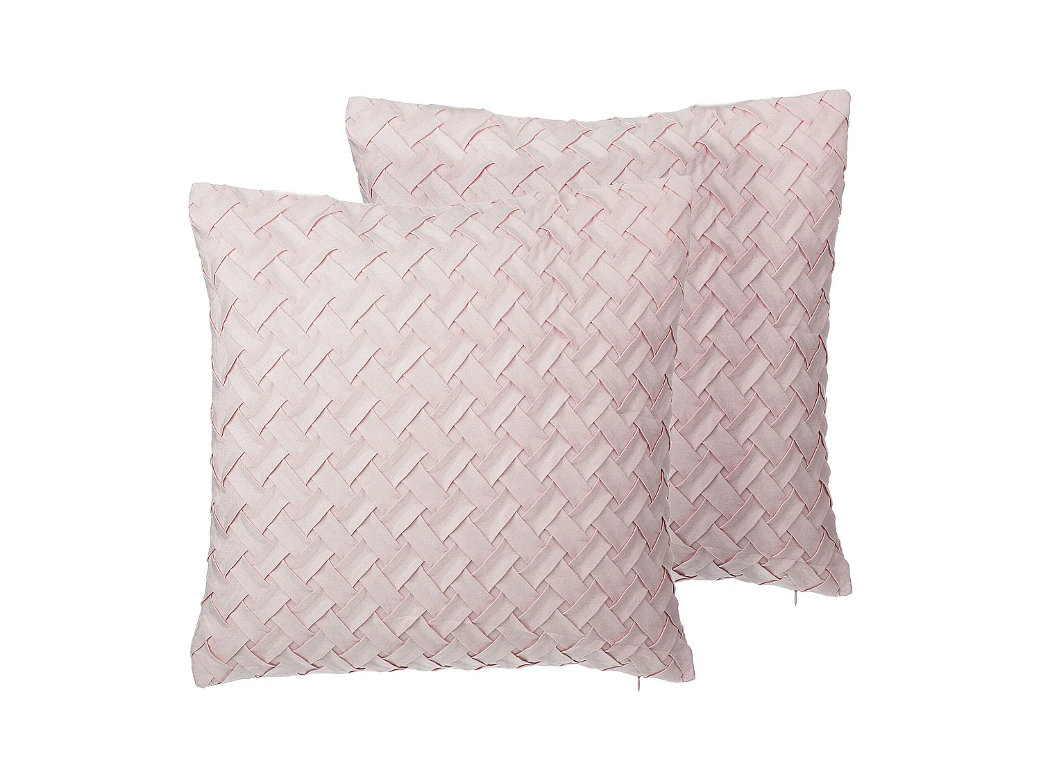 Lot de 2 coussins décoratifs TITHONIA 45 x 45 cm Rose Motif à chevrons