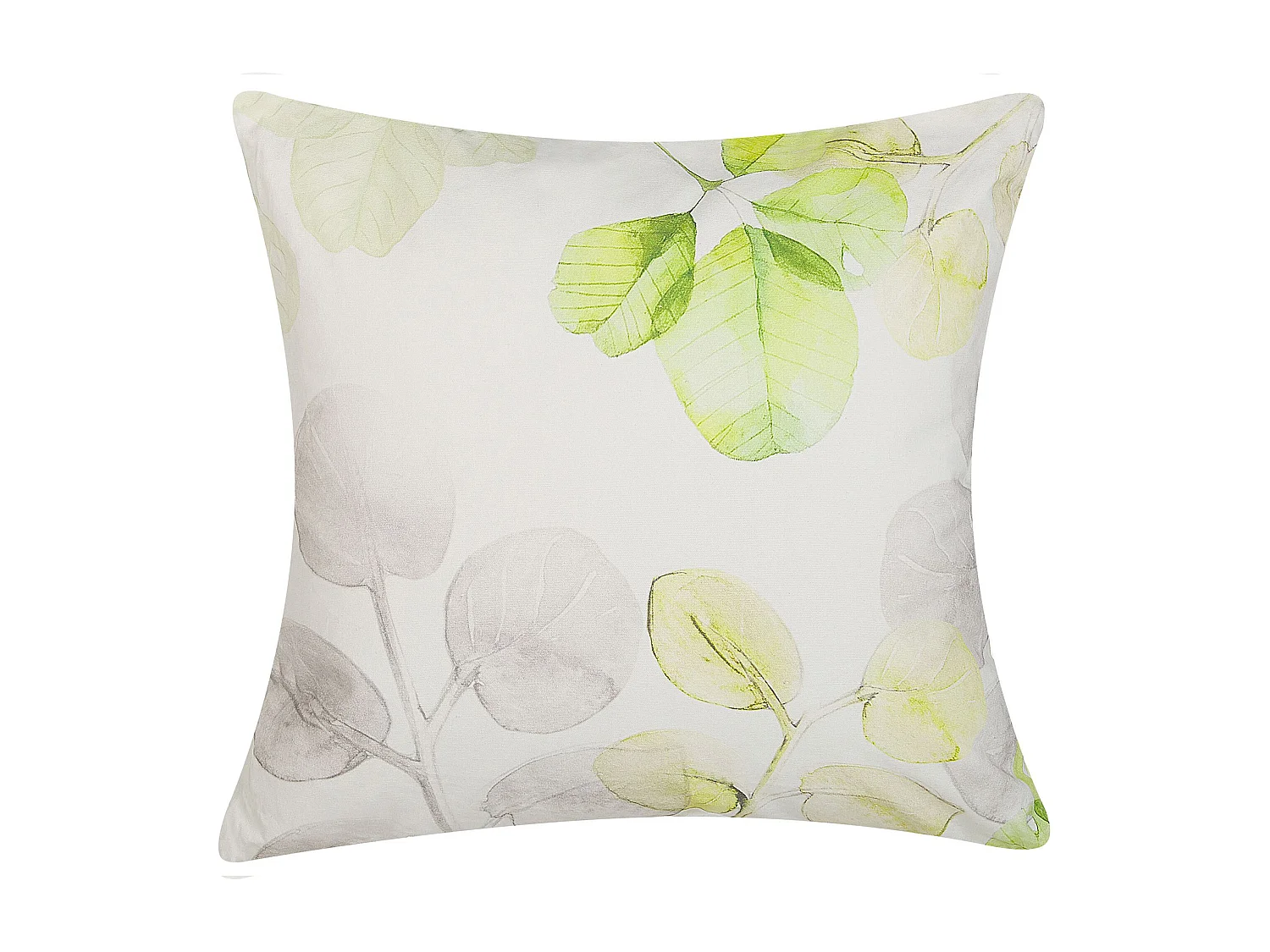 Zestaw 2 poduszek dekoracyjnych PEPEROMIA Bawełna 45 x 45 cm Biały Wzór roślinny