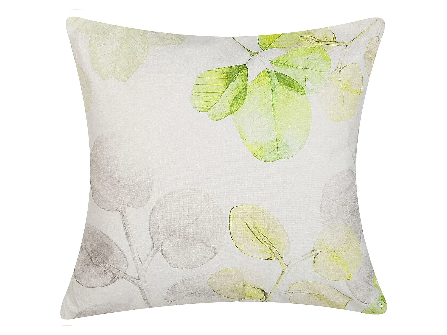 Set van 2 decoratieve kussens PEPEROMIA Katoen 45 x 45 cm Wit Bladpatroon