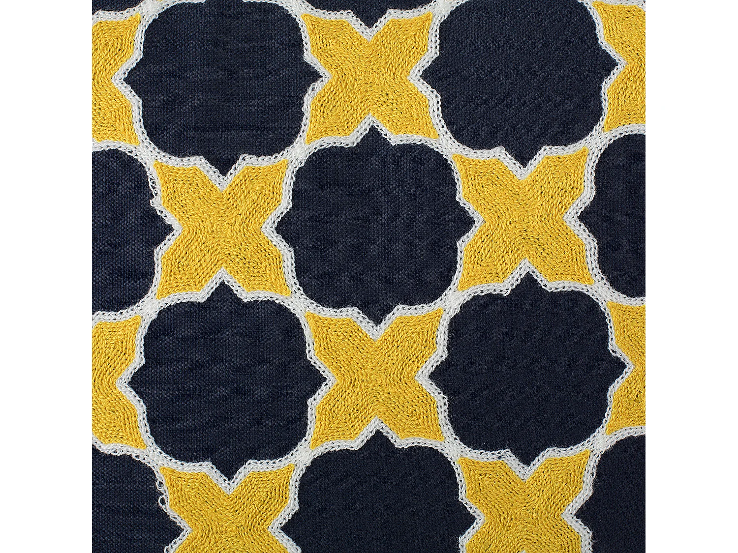 Lot de 2 coussins décoratifs MUSCARI Coton 45 x 45 cm Jaune Bleu Ikat