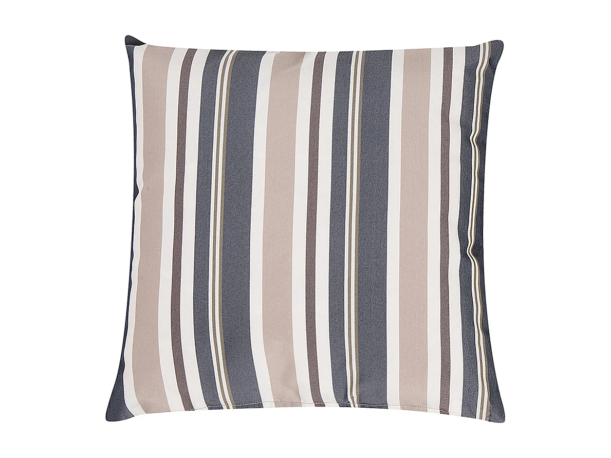 Lot de 2 coussins d'extérieur KASTOS À rayure 40 x 40 cm Taupe