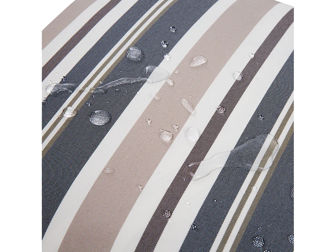 Lot de 2 coussins d'extérieur KASTOS À rayure 40 x 40 cm Taupe