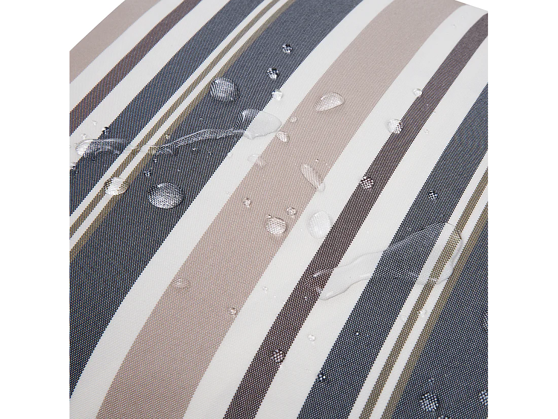 Lot de 2 coussins d'extérieur KASTOS À rayure 40 x 40 cm Taupe