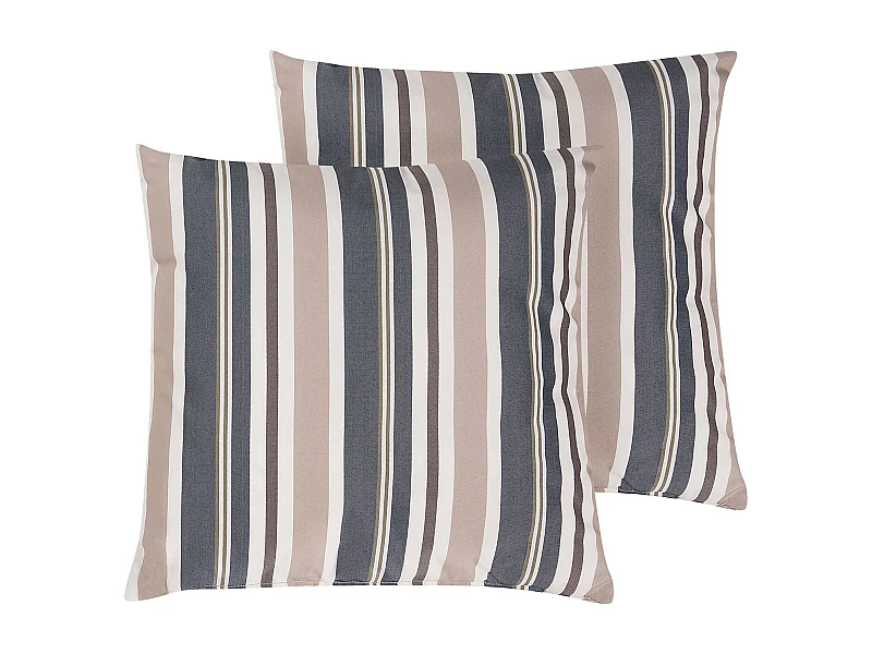 Set van 2 tuinkussens KASTOS Gestreept 40 x 40 cm Taupe