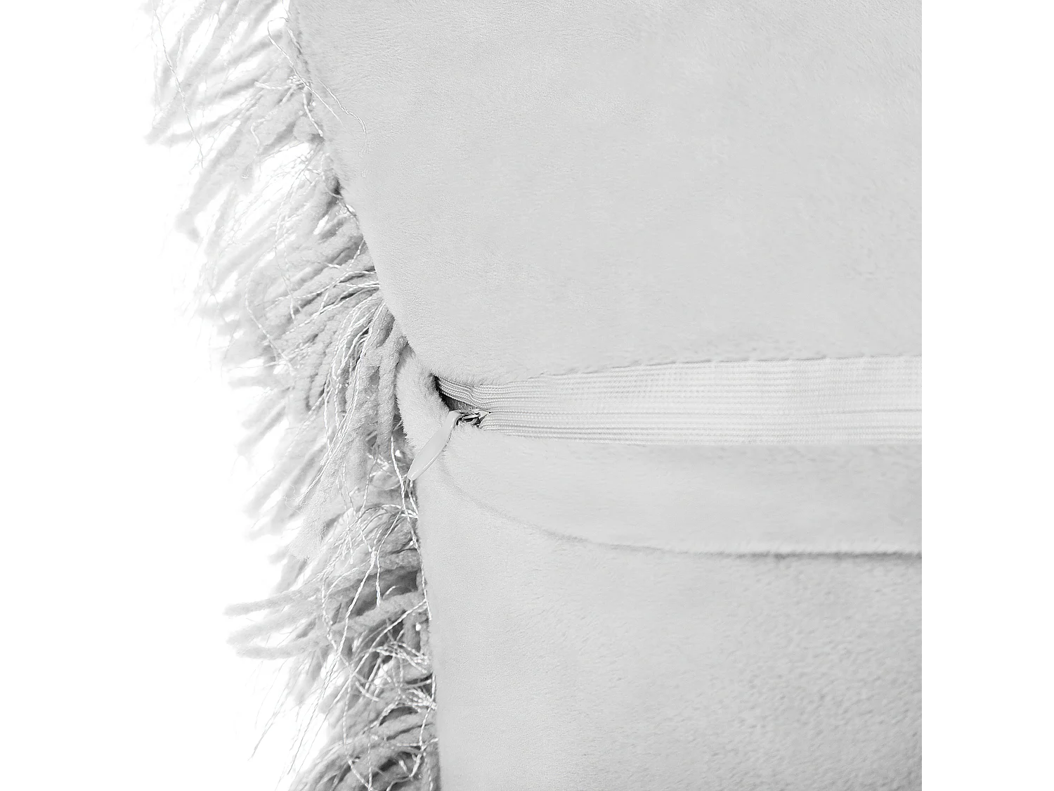 Lot de 2 coussins décoratifs CIDE 45 x 45 cm Gris clair Unicolore