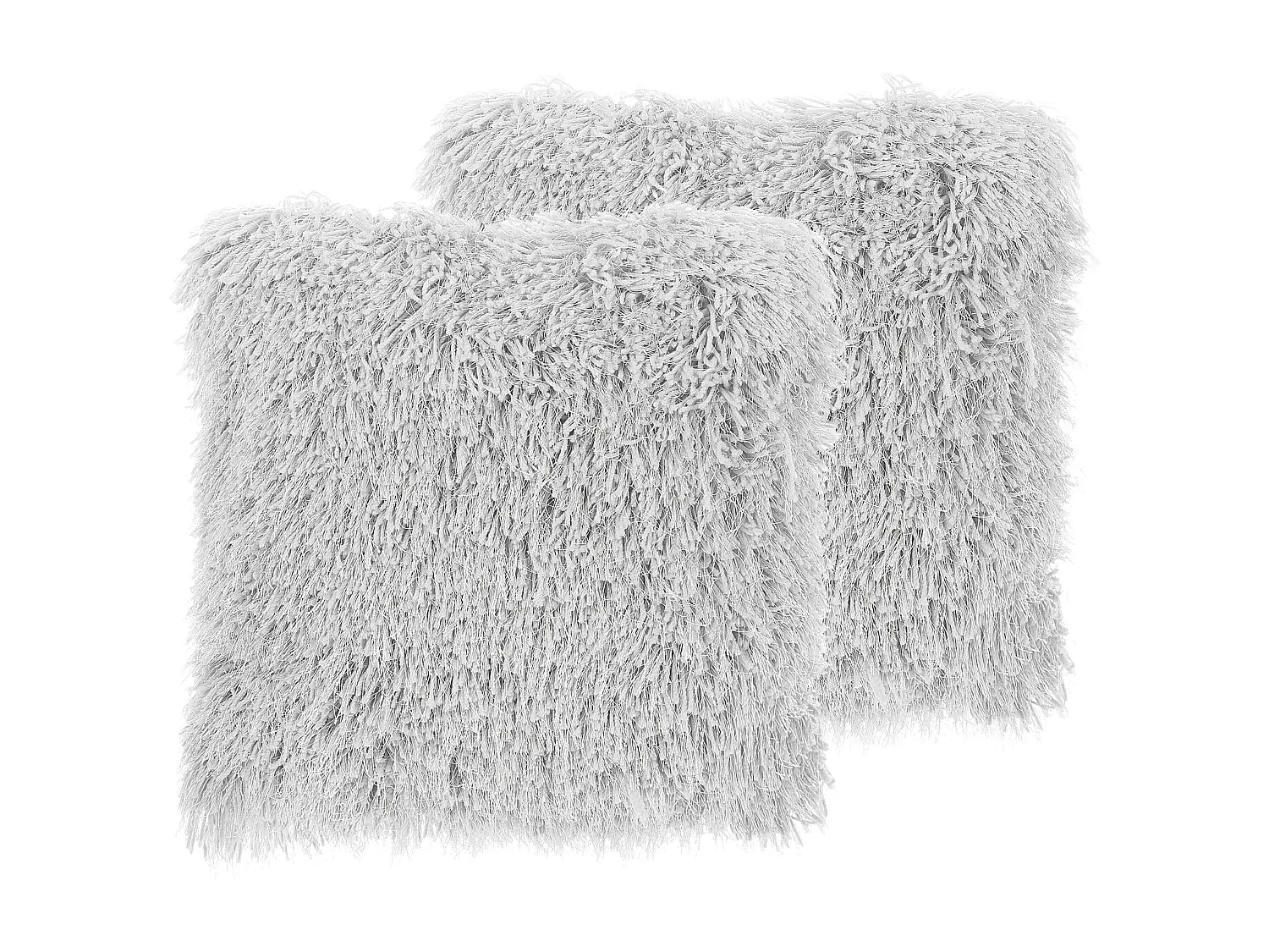 Set van 2 decoratieve kussens CIDE 45 x 45 cm Lichtgrijs Effen