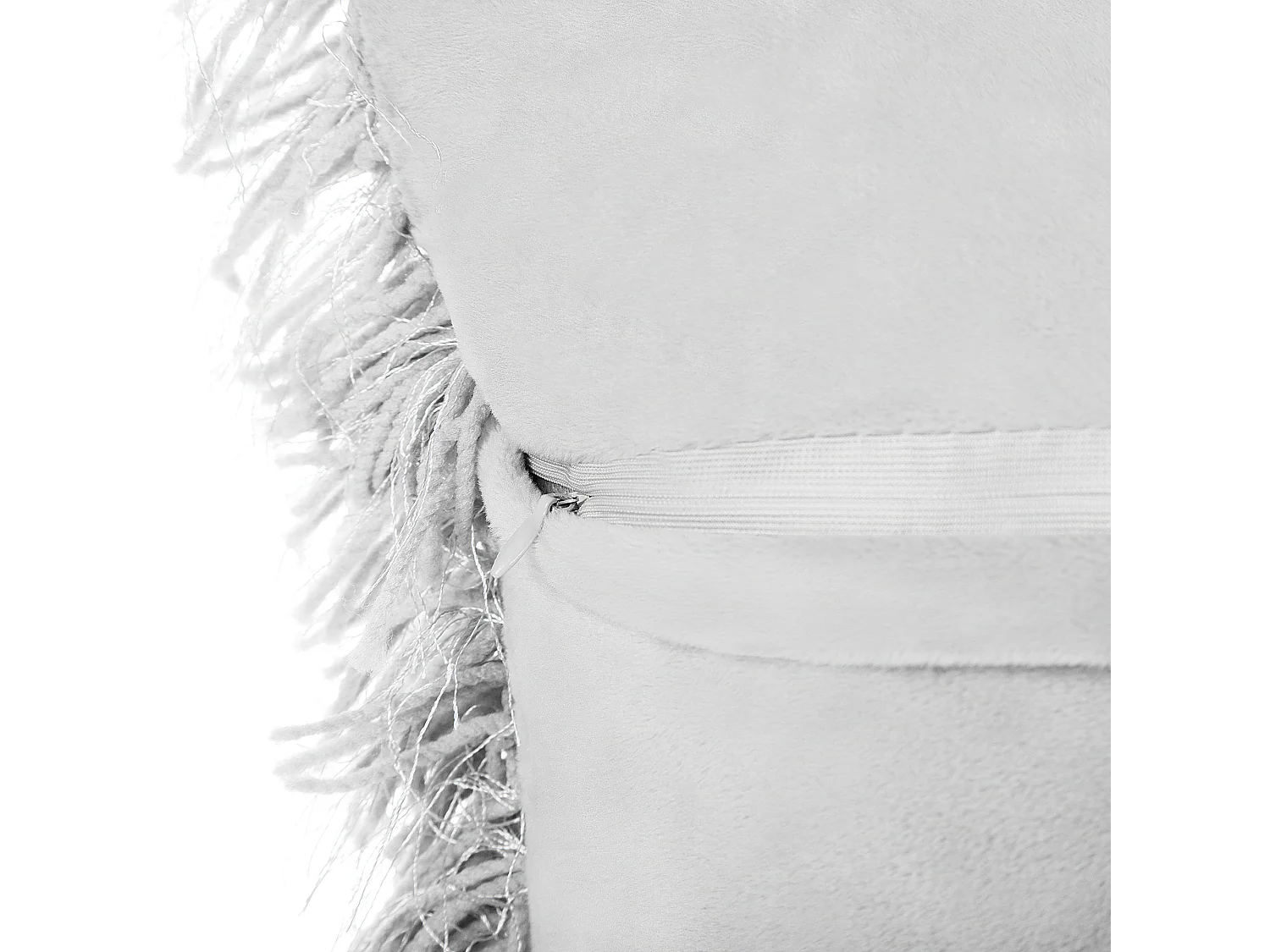 Set van 2 decoratieve kussens CIDE 45 x 45 cm Lichtgrijs Effen