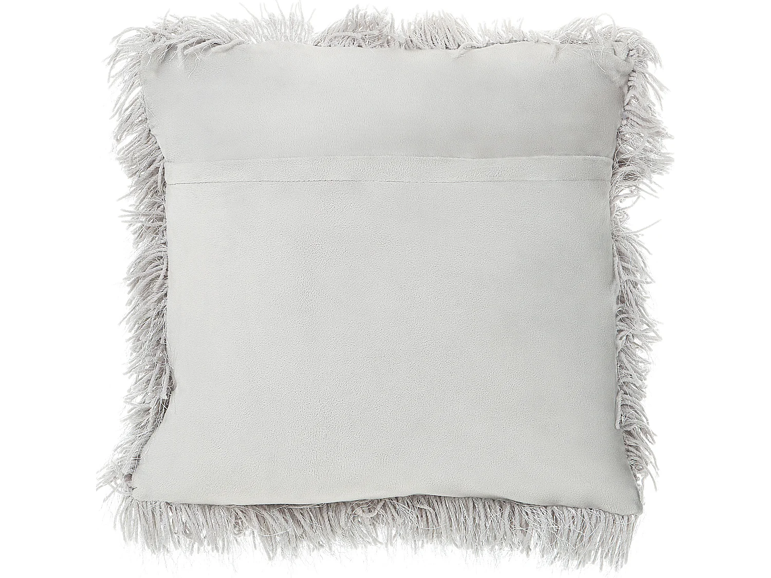 Set of 2 Decorative Cushions CIDE 45 x 45 cm Light Grey Solid